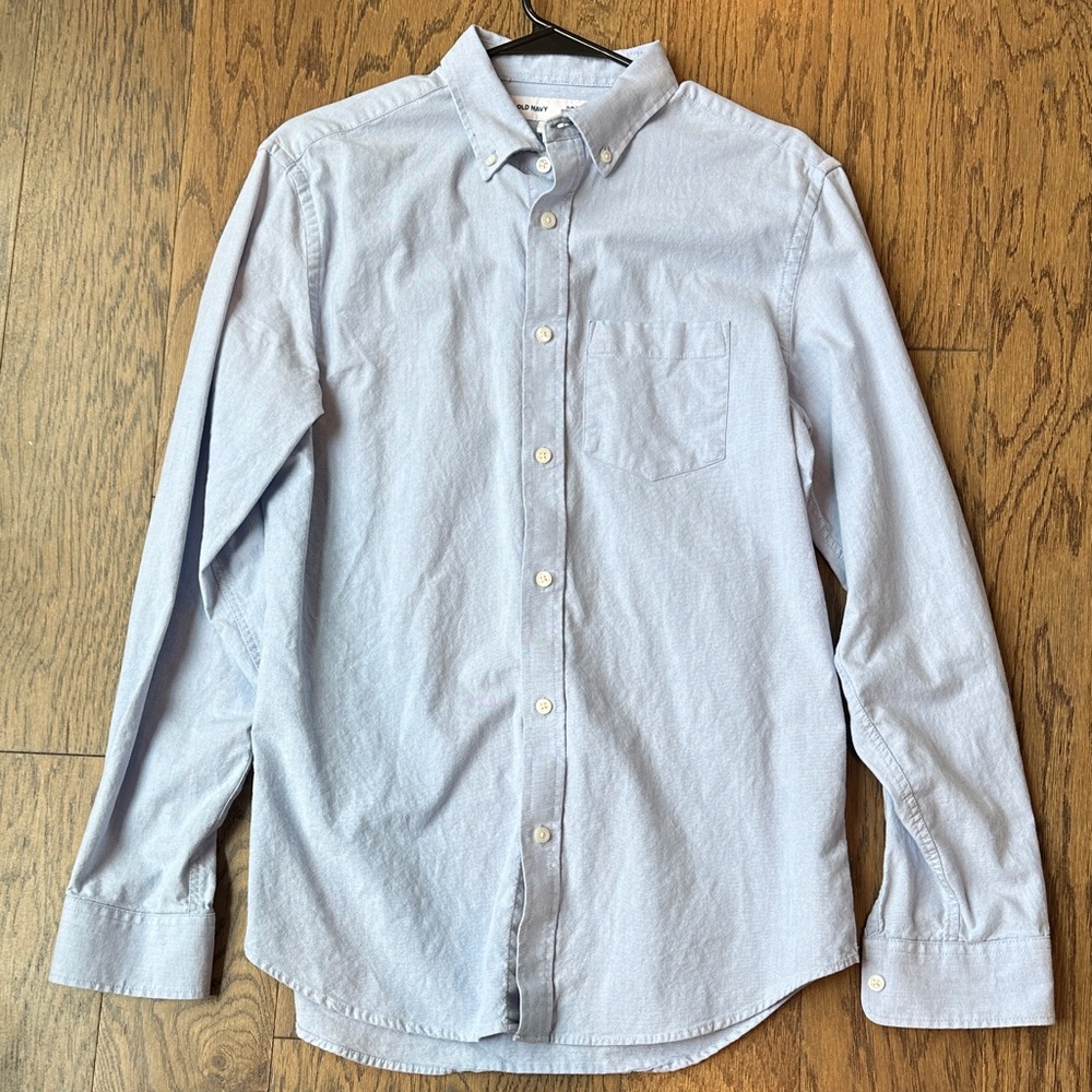 Old Navy Men's Sky Blue Casual Shirt Medium Tall
